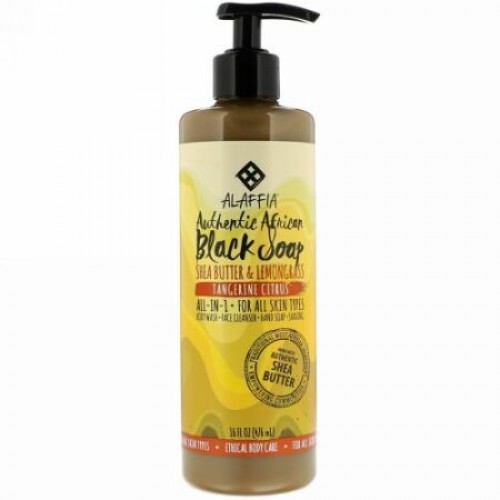 Alaffia, アフリカンブラックソープ、みかんシトラス、476ml（16fl oz） (Discontinued Item)