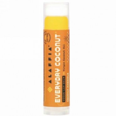 Alaffia, Everyday Coconut, Vegan Lip Balm, Coconut Pineapple, 0.15 oz (4.25 g)