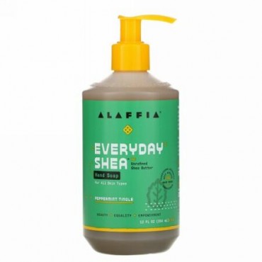 Alaffia, ハンドソープ、 ペパーミントティングル、 12 fl oz (354 ml)
