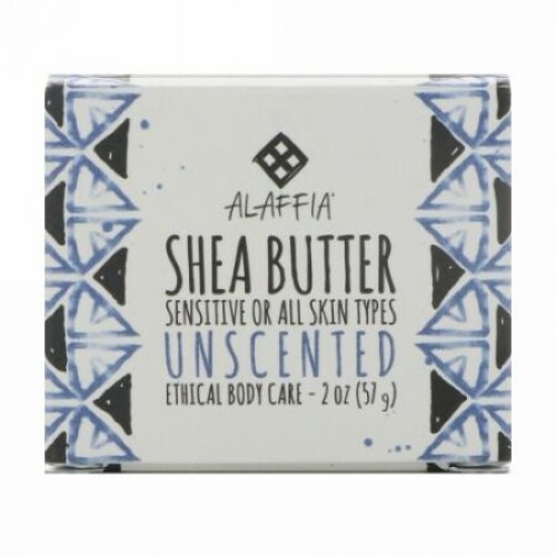 Alaffia, Shea Butter, Unscented, 2 oz (57 g) (Discontinued Item)