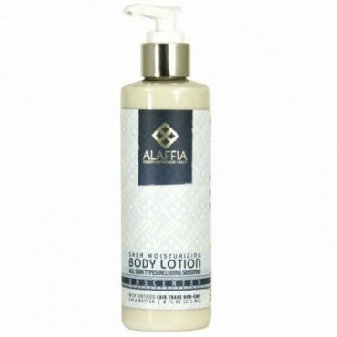 Alaffia, シアバター モイスチャライジングボディローション, 無臭, 8.0 液量オンス (235 ml) (Discontinued Item)