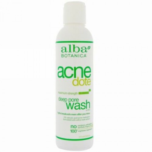 Alba Botanica, アクネドウト、ディープポアウォッシュ、オイルフリー、6 fl oz (177 ml)