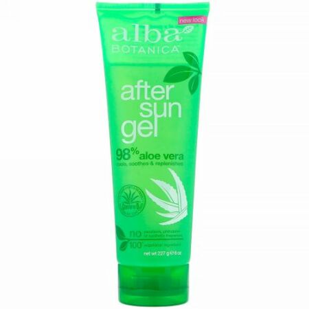 Alba Botanica, 日焼け後の肌を非常に柔らかく, 98%アロエベラジェル, 8オンス (227 g) (Discontinued Item)