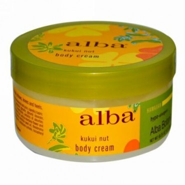 Alba Botanica, ボディクリーム、ククイの実、6.5 oz (180 g)