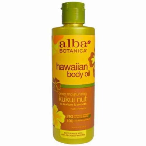 Alba Botanica, ハワイアンボディオイル、ククイナッツ、8.5 fl oz (251 ml)