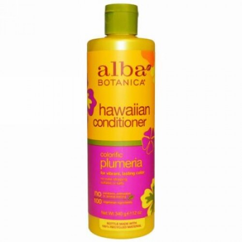 Alba Botanica, ハワイアンコンディショナー, カラフルなプルメリア, 12オンス（340 g）