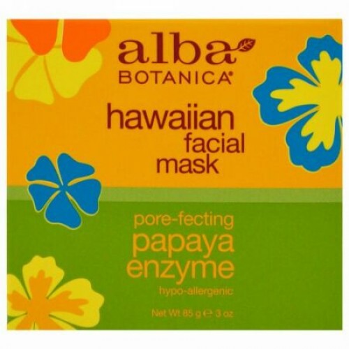 Alba Botanica, ハワイアンフェイシャルマスク、パーフェクトパパイヤ酵素、85g
