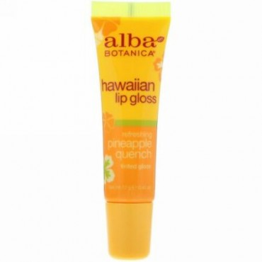Alba Botanica, クリアリップグロス、パイナップル・クエンチ、0.42オンス (12 g) (Discontinued Item)