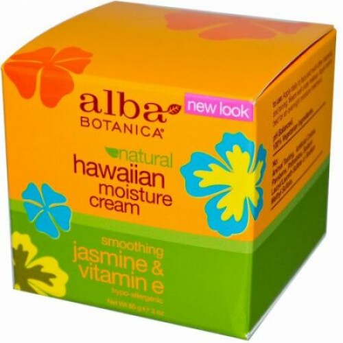 Alba Botanica, ハワイアン モイスチャー クリーム、ジャスミン & ビタミンE、3 oz (85 g)