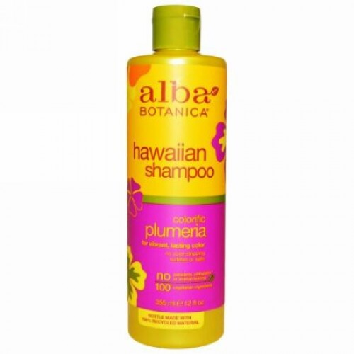 Alba Botanica, ハワイアンシャンプー, カラフルなプルメリア, 12液量オンス（355ml）