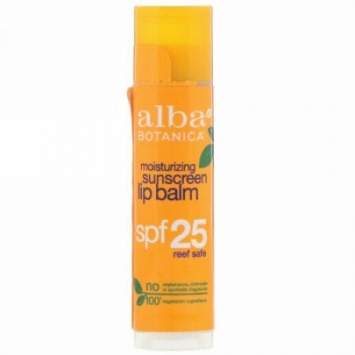 Alba Botanica, Moisturizing Sunscreen Lip Balm, SPF 25, 0.15 oz (4.2 g)