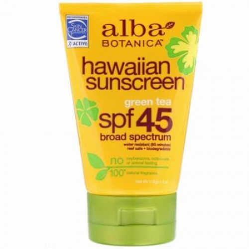 Alba Botanica, ハワイアンサンスクリーン, SPF45 4 oz (113 g)