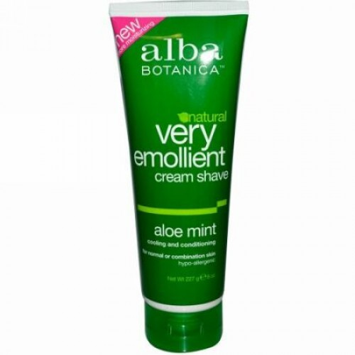 Alba Botanica, ベリーエモリエントクリームシェイブ, アロエミント, 8 oz (227 g) (Discontinued Item)