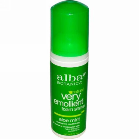 Alba Botanica, ベリーエモリエント・ナチュラルフォーム・シェイブ、アロエミント、5液量オンス（145 ml） (Discontinued Item)