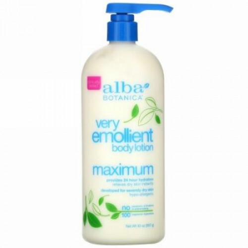 Alba Botanica, 超エモリエント（柔軟）効果なボディローション, 最大限, 32オンス（907 g）