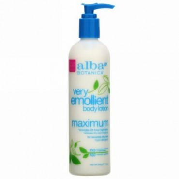Alba Botanica, ベリーエモリエントボディーローション、マキシマム、340g（12oz）