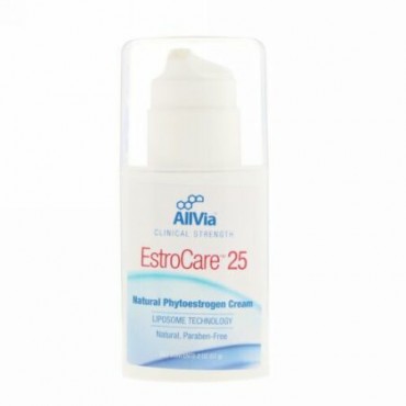 AllVia, エストロケア25、天然フィトエストロゲンクリーム、2 oz (57 g) (Discontinued Item)