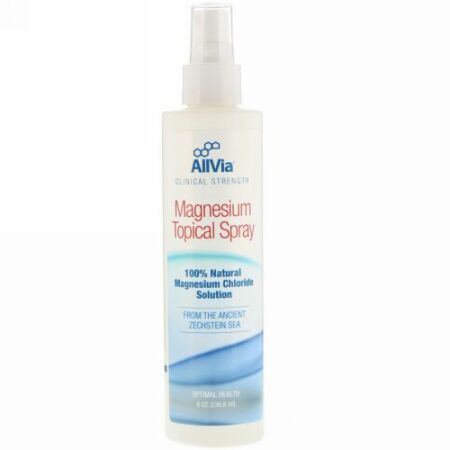 AllVia, Magnesium Topical Spray, Unscented, 8 oz (236.6 ml) (Discontinued Item)