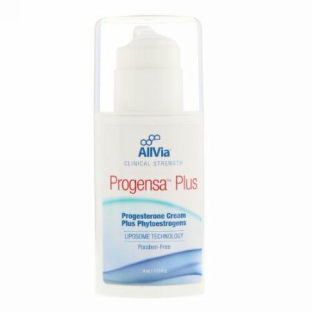 AllVia, Progensa Plus, Progestrone Cream, Unscented, 4 oz (113.6 g) (Discontinued Item)