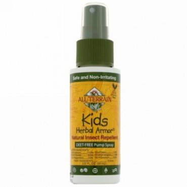 All Terrain, キッズ ハーバル アーマー、天然虫よけ、2.0 fl oz (60 ml)