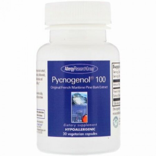 Allergy Research Group, Pycnogenol 100, 30 Vegetarian Capsules (Discontinued Item)