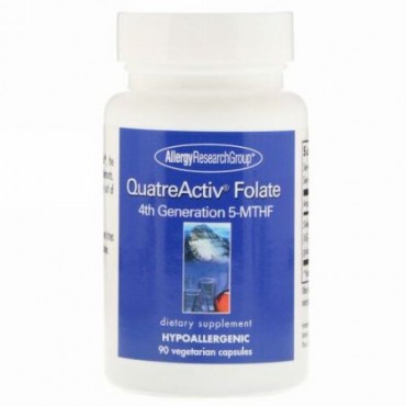 Allergy Research Group, QuatreActiv Folate、第4世代5-MTHF、ベジキャップ90錠