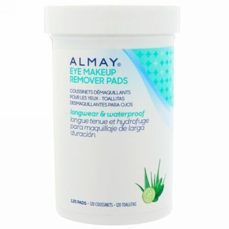 Almay, アイメイクリムーバーパッド、長時間・防水、120枚 (Discontinued Item)