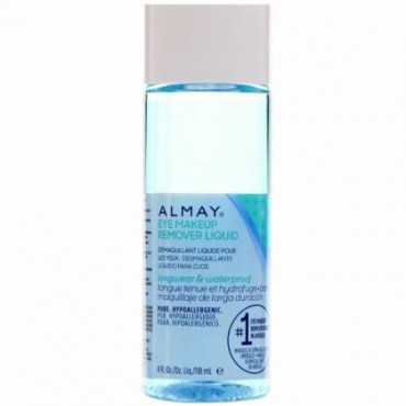 Almay, 長時間 & 耐水性アイメイクアップリムーバーリキッド、無香性、4液量オンス (118 ml) (Discontinued Item)