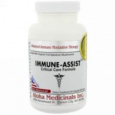 Aloha Medicinals, Immune-Assist、クリティカル・ケア・フォーミュラ、 500 mg、カプセル 84錠 (Discontinued Item)