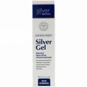 American Biotech Labs, Silver Biotics（シルバービオティクス）、Silver Gel（シルバージェル、SilverSol（シルバーソル）ナノ-シルバー配合ハイドロゲル、114 g