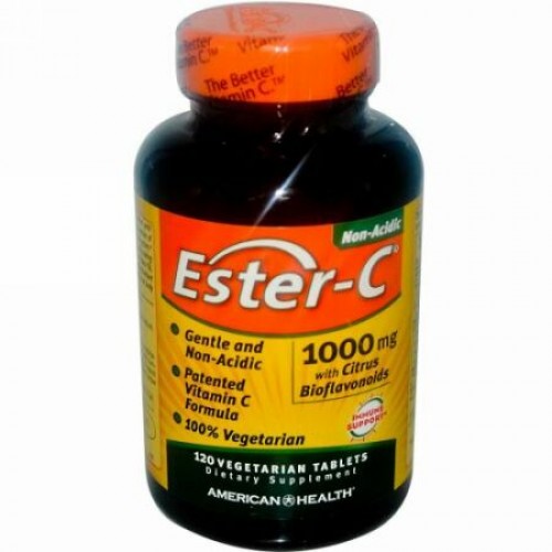 American Health, Ester-C（エスターC）、1,000mg、植物性タブレット120粒