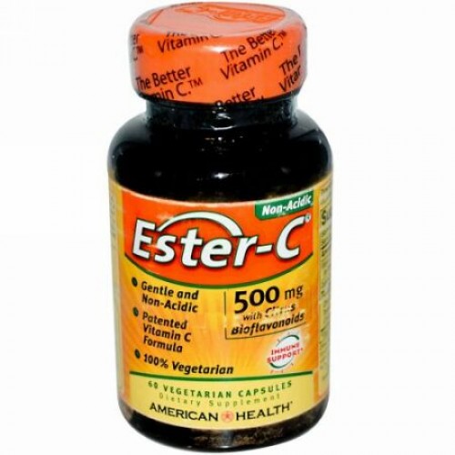 American Health, エステル-C、500 mg、60ベジカプセル (Discontinued Item)