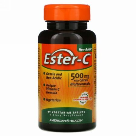 American Health, Ester-C（エスターC）、500mg、植物性タブレット90粒