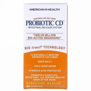 American Health, Probiotic CD, Intestinal Release System, 60 Vegetarian Tablets