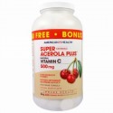 American Health, スーパーチュアブル アセロラプラス、 ナチュラルベリーフレーバー、 500 mg、 300チュアブルウエハース