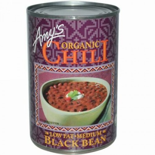 Amy's, オーガニック・チリ, ブラックビーン, 低脂肪, ミディアム, 14.7 オンス (416 g) (Discontinued Item)