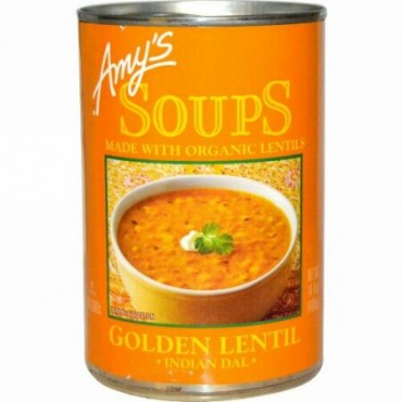Amy's, スープ, ゴールデンレンティル, インディアンダール（カレー）, 14.4オンス (408 g) (Discontinued Item)