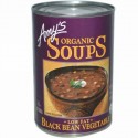 Amy's, オーガニック スープ、 ローファット ブラックビーン 野菜、 14.5 oz (411 g) (Discontinued Item)