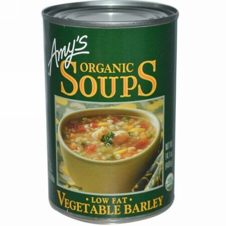 Amy's, オーガニック スープ、 野菜 大麦、 ローファット、 14.1 oz (400 g) (Discontinued Item)