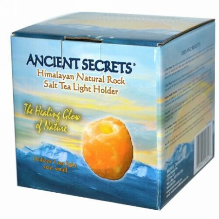 Ancient Secrets, ヒマラヤン・ナチュラル・ロック・ソルト・ティー・ライト・ホルダー、スモール、1ティー・ライト用 (Discontinued Item)