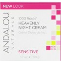 Andalou Naturals, ヘブンリーナイトクリーム、 1000ローズ、 敏感肌用、 1.7液量オンス (50 ml)