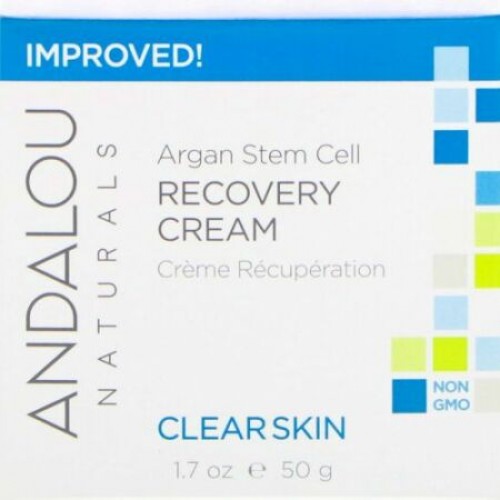 Andalou Naturals, アルガンステムセルリカバリークリーム、クリアスキン、1.7 fl oz (50 ml)