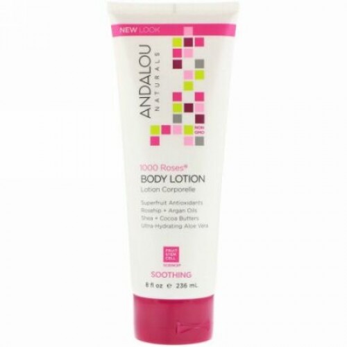 Andalou Naturals, バラ1000輪のなめらかボディローション、 8 fl oz (236 ml)