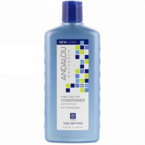 Andalou Naturals, コンディショナー、年齢による衰えを感じさせない、薄い髪用、アルガンステムセル、11.5 fl oz (340 ml)