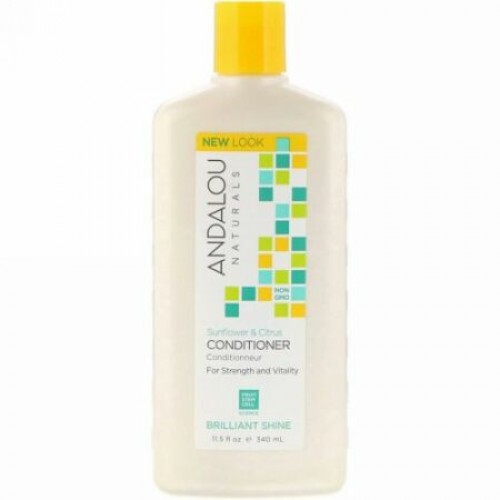 Andalou Naturals, コンディショナー、輝く髪、強さと活力、ヒマワリ & 柑橘類, 11.5 fl oz (340 ml)