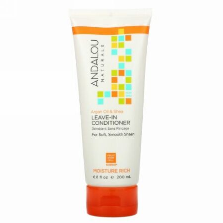 Andalou Naturals, Leave-In Conditioner, Argan Oil and Shea, 6.8 fl oz (200 ml)