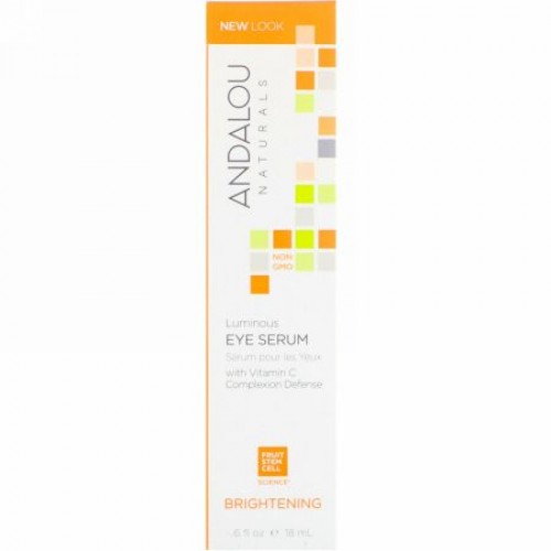 Andalou Naturals, ルミナスアイセラム（Luminous Eye Serum）, 0.6液量オンス (18 ml)