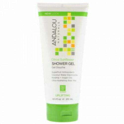 Andalou Naturals, シャワージェル、シトラスサンフラワー、高揚感、8.5液量オンス（251 ml） (Discontinued Item)