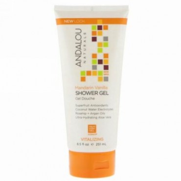 Andalou Naturals, シャワージェル、マンダリンバニラ、活力、8.5液量オンス（251 ml） (Discontinued Item)