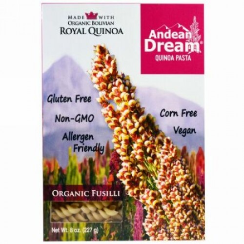 Andean Dream, キヌアパスタ、フジッリ、8オンス (227 g) (Discontinued Item)